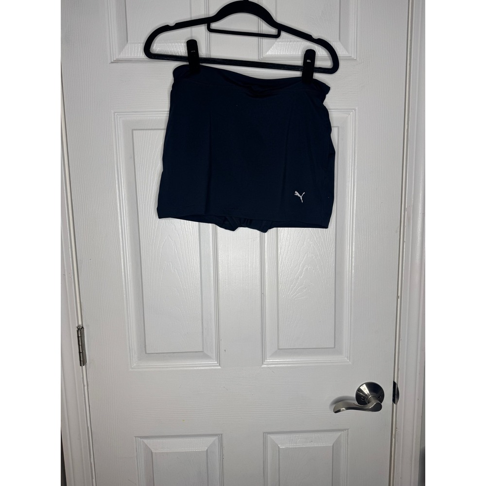 PUMA‎ Girls NWT Navy Knit Skirt Shorts Included Size L Athletic Athleisure
